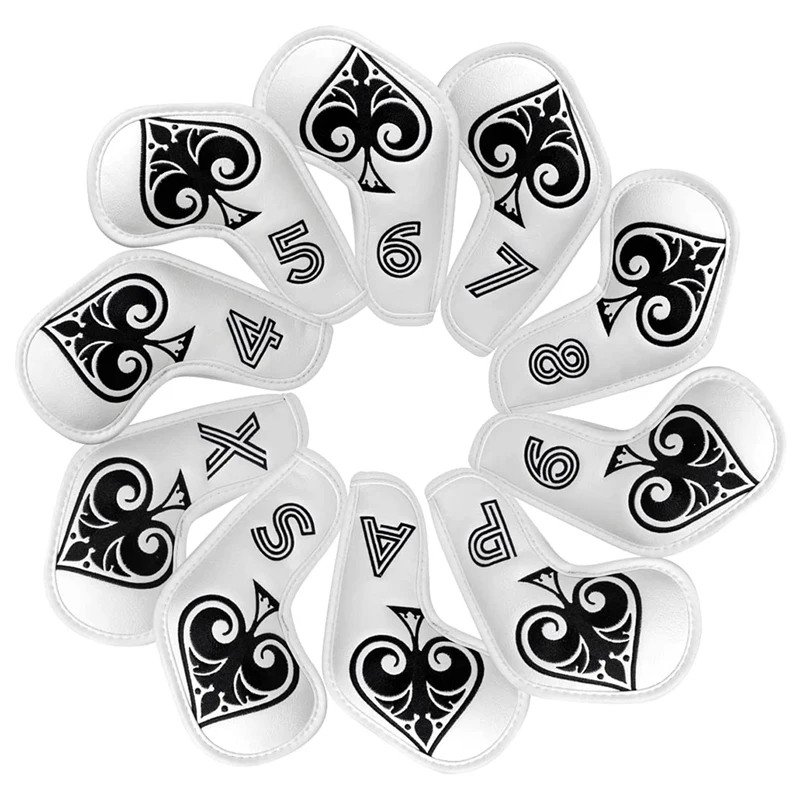 Poker Ace Golf Iron Cover Golf Club,PU Leather Iron Club Head Covers Headcovers Fits For Ping, Taylormade Mizuno
Poker Ace Golf Iron Cover Golf Club,PU Leather Iron Club Head Covers Headcovers Fits For Ping, Taylormade Mizuno