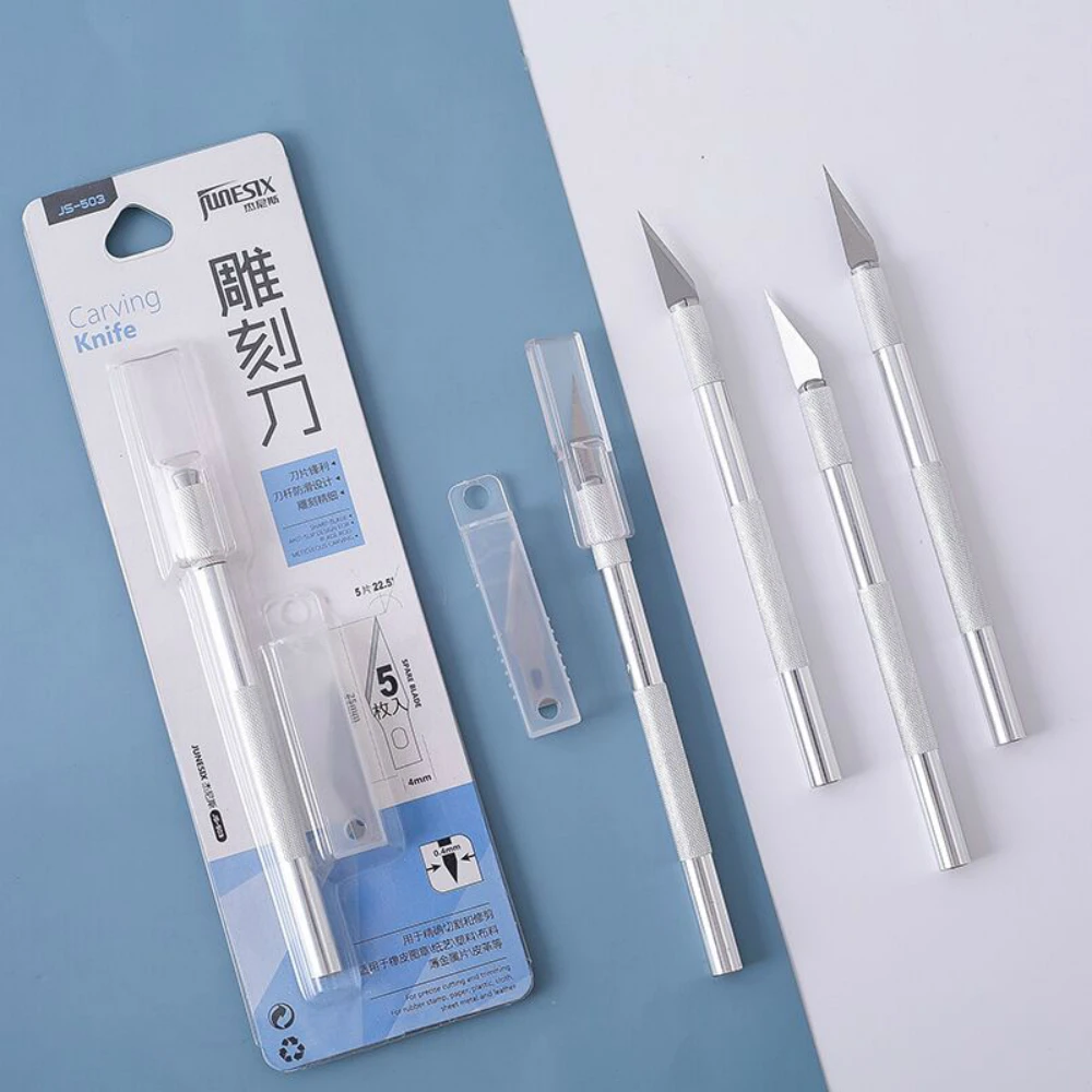 1 Set Engraving Knives with 5 Blades Artwork Scalpel Steel Cutting Knife Paper Cutter Pen Knife Drawing DIY Tools
1 Set Engraving Knives with 5 Blades Artwork Scalpel Steel Cutting Knife Paper Cutter Pen Knife Drawing DIY Tools