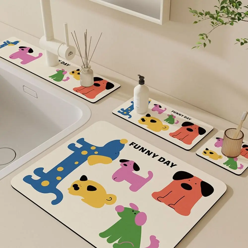 Cartoon Style Faucet Draining Mat Fashion Foldable Various Pattern Tableware Mat Washable Bathroom Countertop Mat
Cartoon Style Faucet Draining Mat Fashion Foldable Various Pattern Tableware Mat Washable Bathroom Countertop Mat