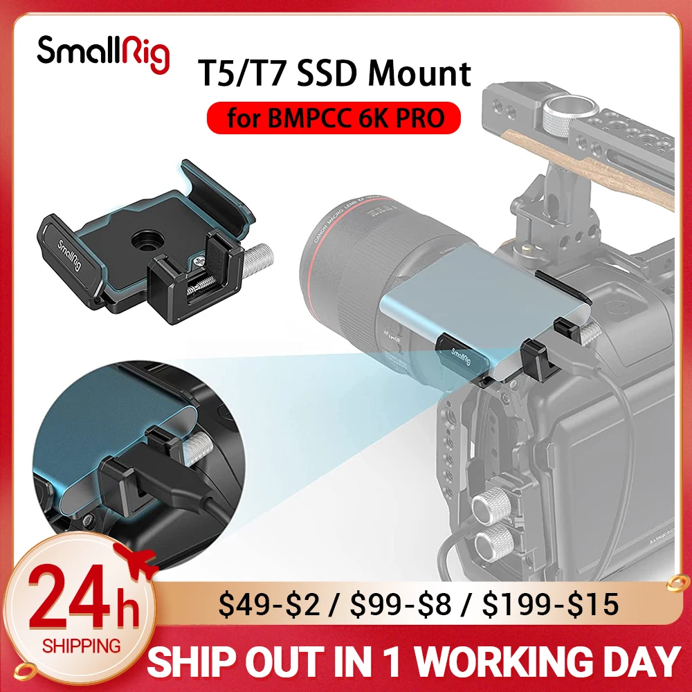 Крепление SmallRig T5/T7 SSD для BMPCC 6K PRO, для Samsung T5/T7 SSD, совместимое с SmallRig Cage для BMPCC 6K Pro 3272
Крепление SmallRig T5/T7 SSD для BMPCC 6K PRO, для Samsung T5/T7 SSD, совместимое с SmallRig Cage для BMPCC 6K Pro 3272