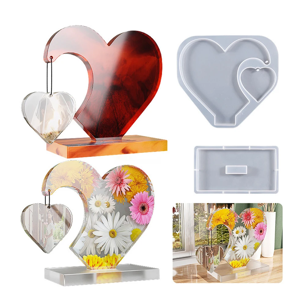 Silicone Resin Photo Mold with Double-heart Shape Droplet Resin Photo Frame Base Artisan Craftsmanship Resin Decoration Mold
Silicone Resin Photo Mold with Double-heart Shape Droplet Resin Photo Frame Base Artisan Craftsmanship Resin Decoration Mold