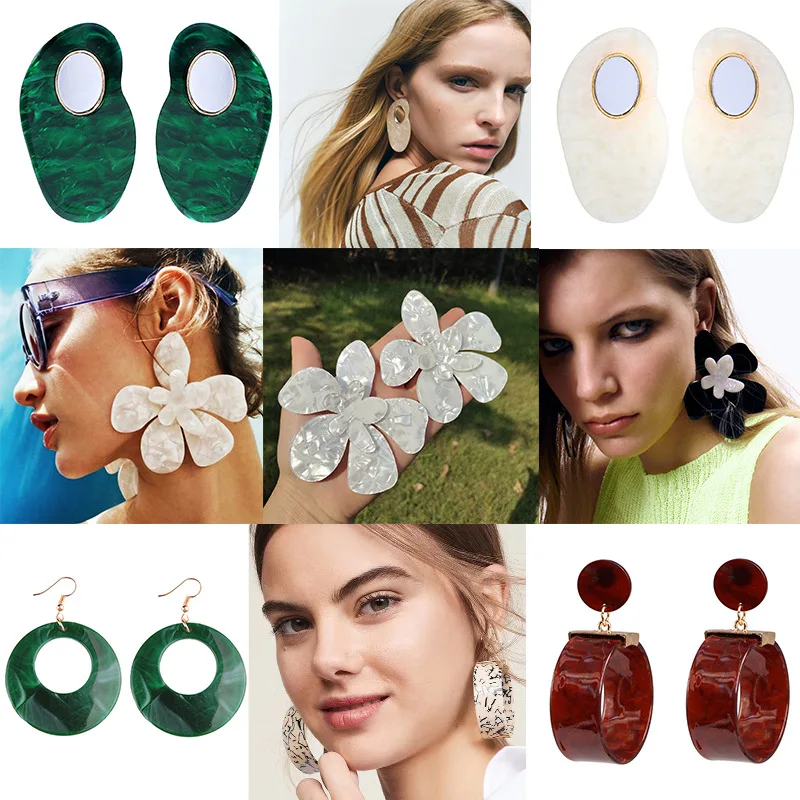 Woman Exaggerated Multi-color Crylic Flower Earrings Wholesale Jewelry Gift 
Woman Exaggerated Multi-color Crylic Flower Earrings Wholesale Jewelry Gift