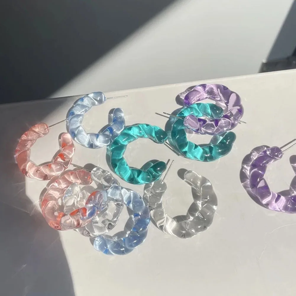 Fashion Large Round Multicolor Transparent Twist Acrylic Earrings Circle Hoop Earrings For Women Daily Accessories Gift Jewelry
Fashion Large Round Multicolor Transparent Twist Acrylic Earrings Circle Hoop Earrings For Women Daily Accessories Gift Jewelry