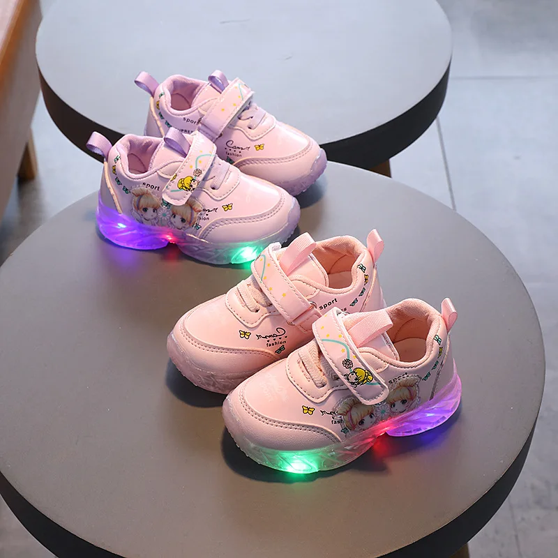 Girls Sports Shoes Autumn New Leather Surface 1-3-6 Years Old Children's Baby Shoes Cartoon LED Light-emitting Shoes Wholesale
Girls Sports Shoes Autumn New Leather Surface 1-3-6 Years Old Children's Baby Shoes Cartoon LED Light-emitting Shoes Wholesale