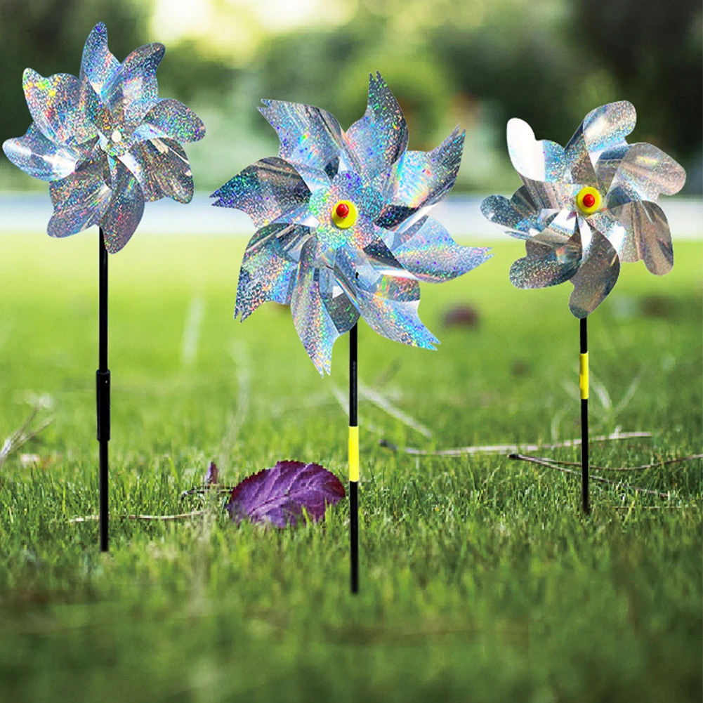 7/8-Leave Anti Bird Windmill Bird Repeller Windmill Pinwheels Reflective Bird Scare Deterrent Driving Windmill for Outdoor Garde
7/8-Leave Anti Bird Windmill Bird Repeller Windmill Pinwheels Reflective Bird Scare Deterrent Driving Windmill for Outdoor Garde