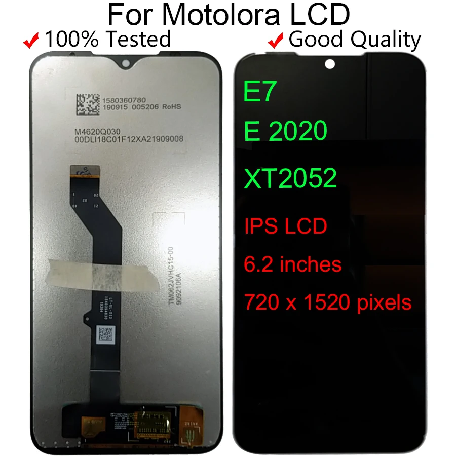 Оригинальный ЖК-дисплей 6,20 дюйма для Motorola Moto E 2020, ЖК-дисплей с сенсорным экраном и дигитайзером в сборе, замена для MOTO E2020, XT2052-1 LCD
Оригинальный ЖК-дисплей 6,20 дюйма для Motorola Moto E 2020, ЖК-дисплей с сенсорным экраном и дигитайзером в сборе, замена для MOTO E2020, XT2052-1 LCD