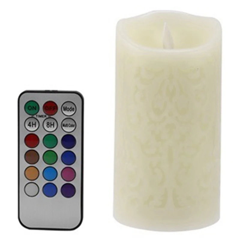 Multiple Color Light Changing LED Wax Candle with RGB Remote Wedding Led Christmas New Year Candle Led, L
Multiple Color Light Changing LED Wax Candle with RGB Remote Wedding Led Christmas New Year Candle Led, L