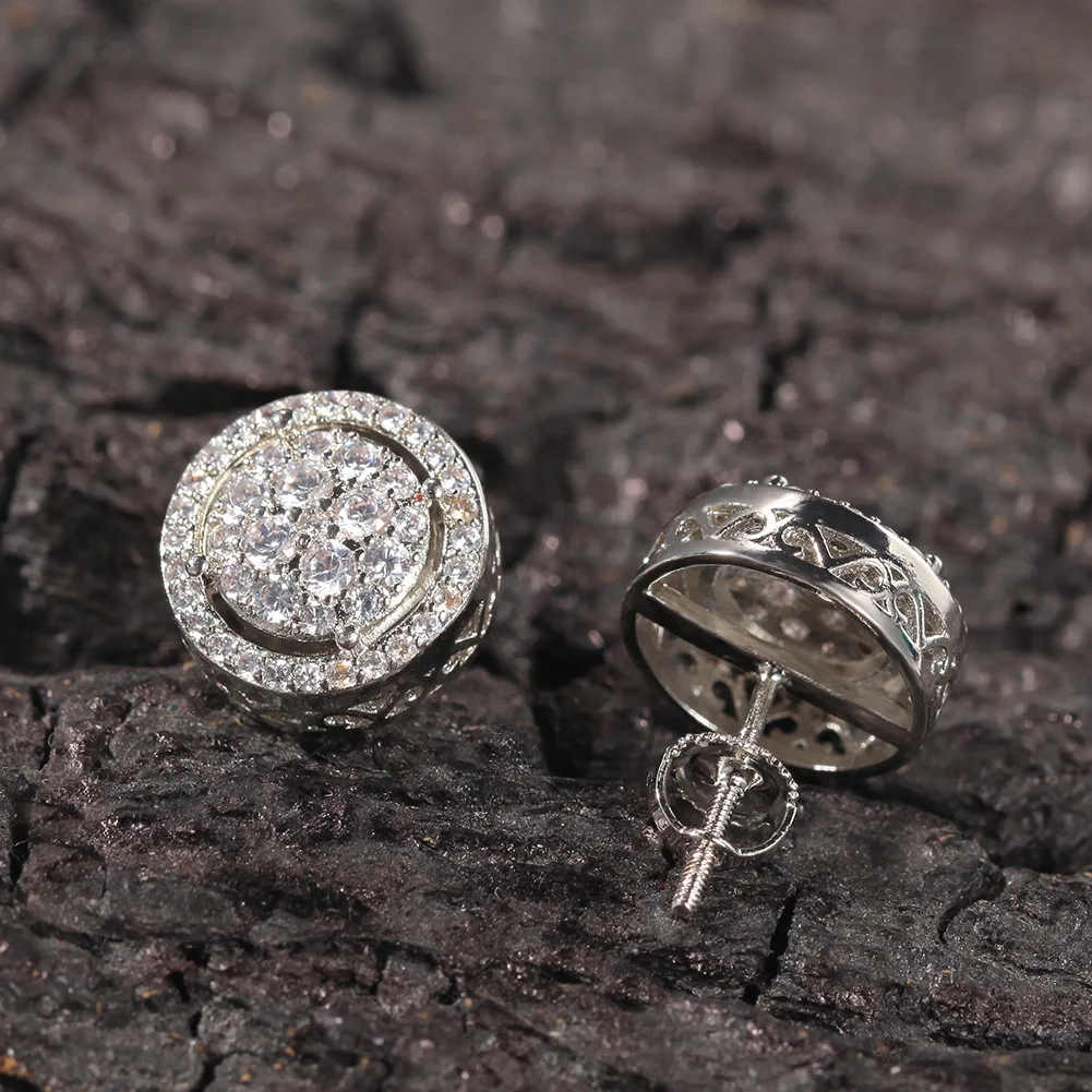 Hip-hop New Silver Color Round Earrings for Men and Women All-match Personality Earrings Cubic Zirconia Delicate Earrings
Hip-hop New Silver Color Round Earrings for Men and Women All-match Personality Earrings Cubic Zirconia Delicate Earrings