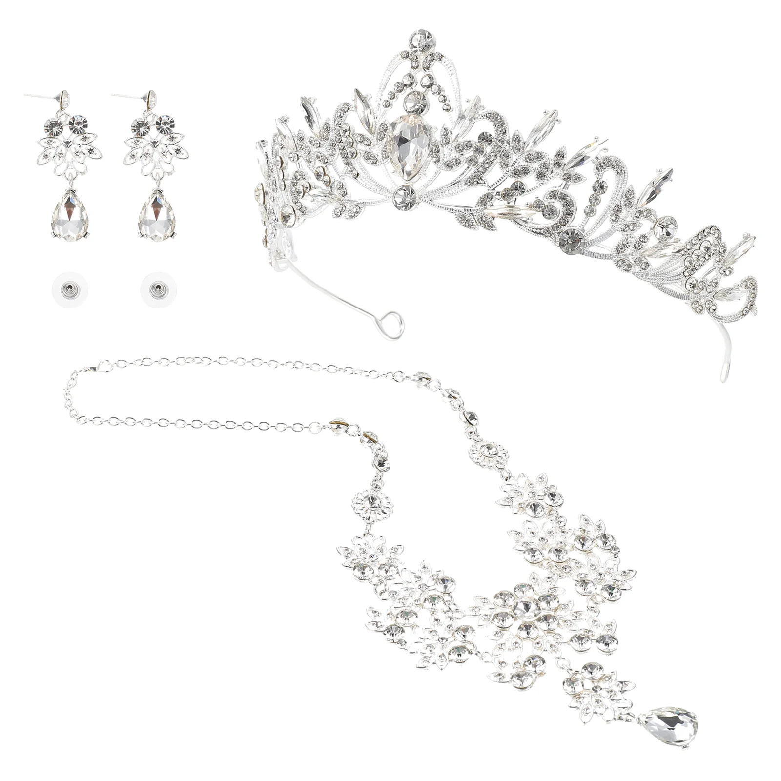 Bride Crownwedding Jewelry Necklace Setdecor Headwear Earrings Tiara Rhinestone Bridal Hair Kit Tiaras Andsets Baroque Headdress
Bride Crownwedding Jewelry Necklace Setdecor Headwear Earrings Tiara Rhinestone Bridal Hair Kit Tiaras Andsets Baroque Headdress