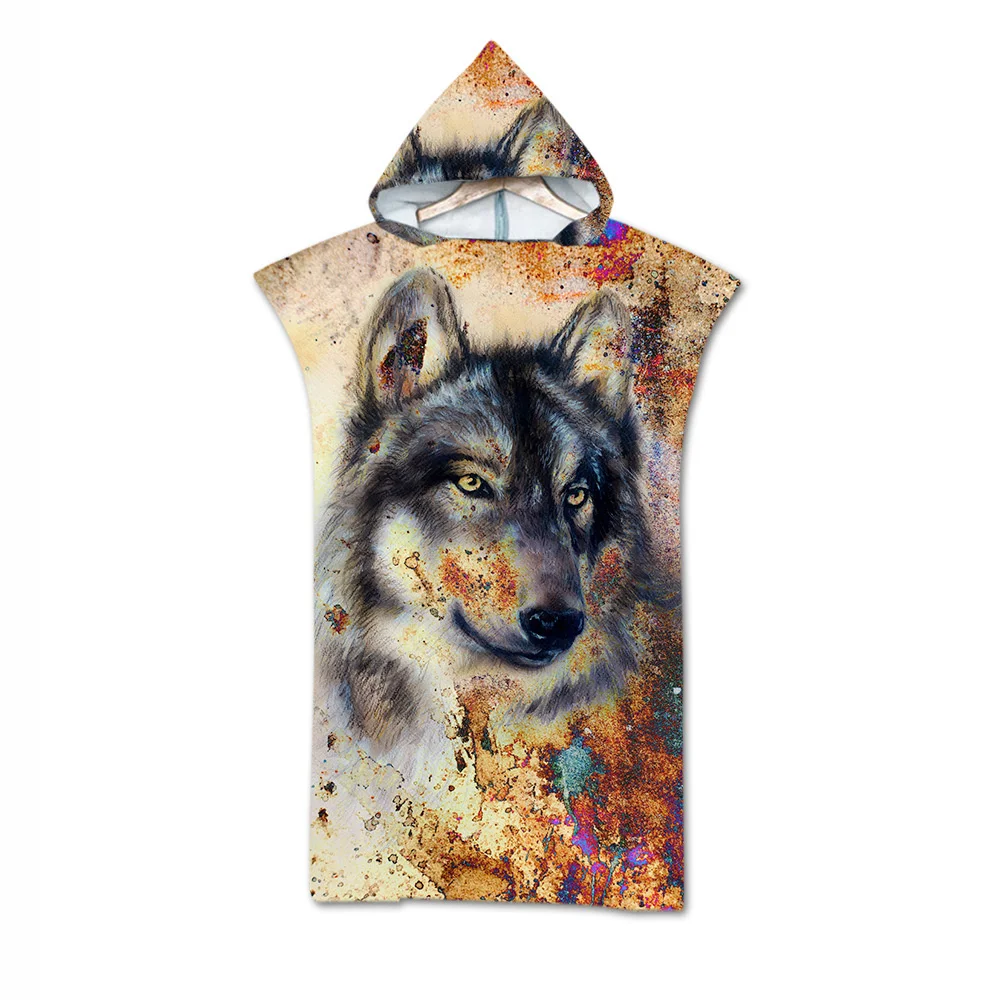 Wolf Hooded Beach Towel for Adults Quick Dry Swimming Pool Poncho Bath with Cloak Bathrobe
Wolf Hooded Beach Towel for Adults Quick Dry Swimming Pool Poncho Bath with Cloak Bathrobe