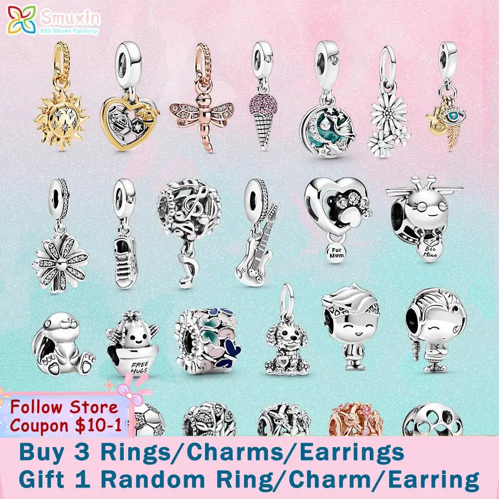 925 Sterling Silver Beads Rainbow Dragonfly Sparkling Sun Flower Bees Boy Girl Charms Fit Original Pandora Bracelets Girl Gift
925 Sterling Silver Beads Rainbow Dragonfly Sparkling Sun Flower Bees Boy Girl Charms Fit Original Pandora Bracelets Girl Gift