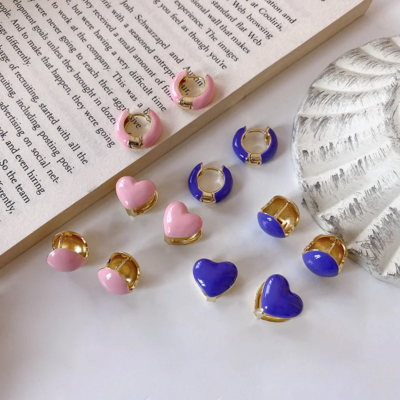 Candy Color Flower Basket Purple Pink Earring Buckle Female Glazed Sweet Temperament Simple Loving Heart Fashion Stud Earrings
Candy Color Flower Basket Purple Pink Earring Buckle Female Glazed Sweet Temperament Simple Loving Heart Fashion Stud Earrings