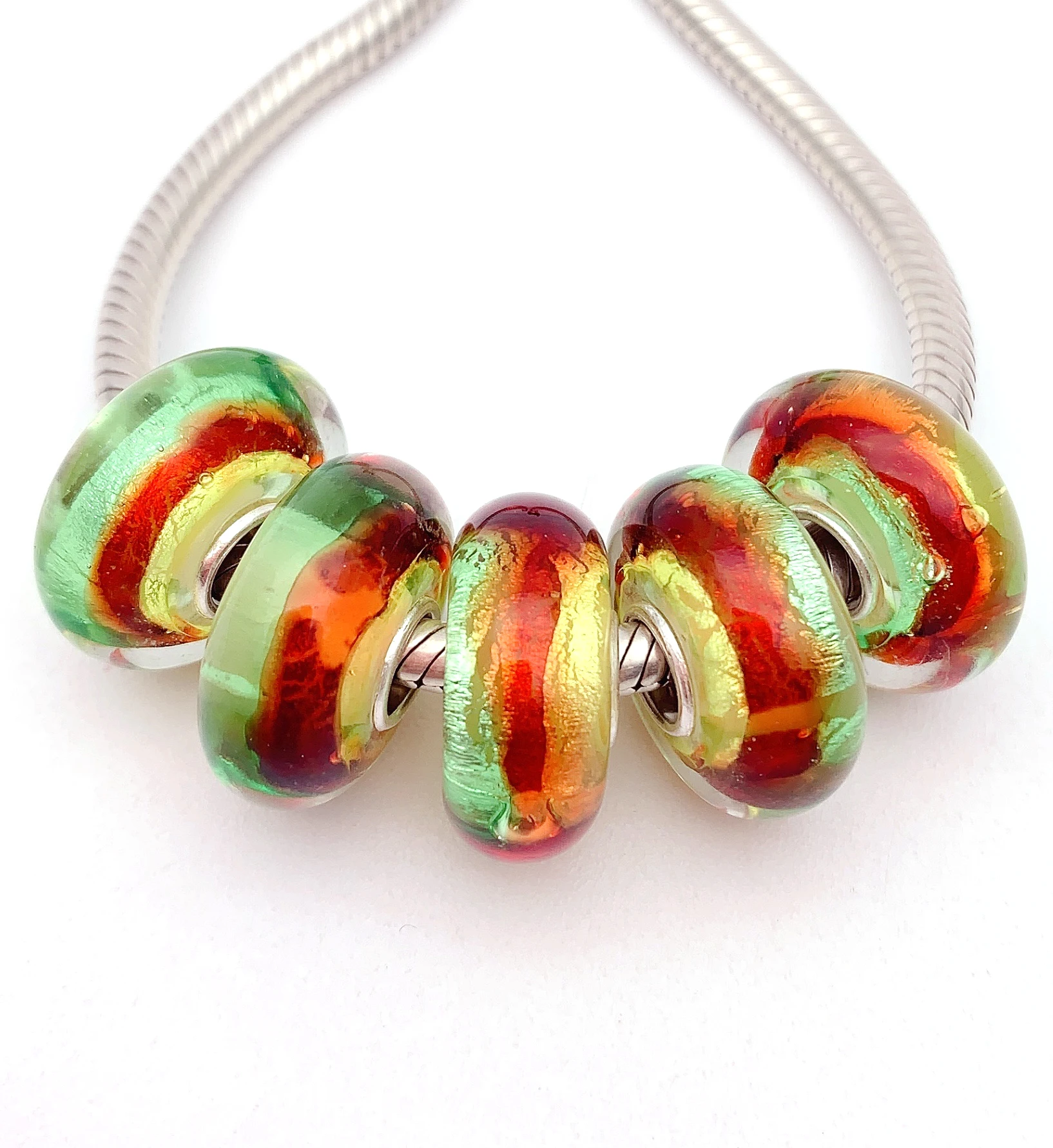 YG255 5X 100% Authenticity S925 Sterling Silver Beads Murano Glassbeads NEW Fit European Charms Bracelet Diy Jewelry Lampwork
YG255 5X 100% Authenticity S925 Sterling Silver Beads Murano Glassbeads NEW Fit European Charms Bracelet Diy Jewelry Lampwork