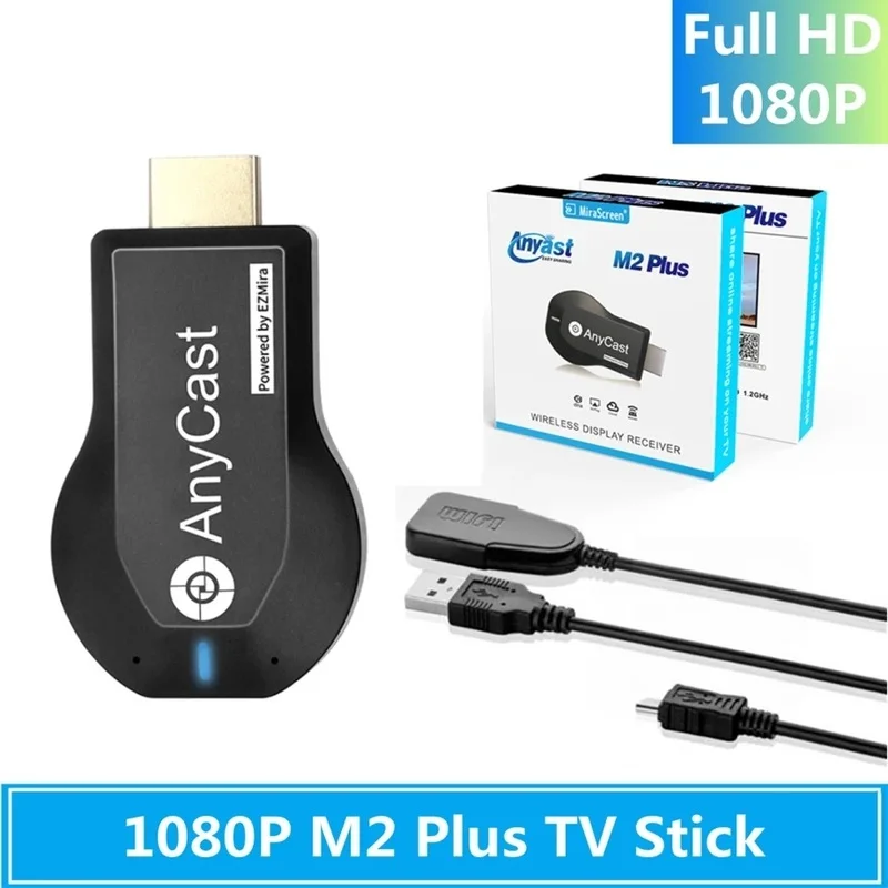 Фото 1080P беспроводной WiFi Дисплей ТВ ключ приемник HDMI-совместимый палка M2 Plus для DLNA Miracast