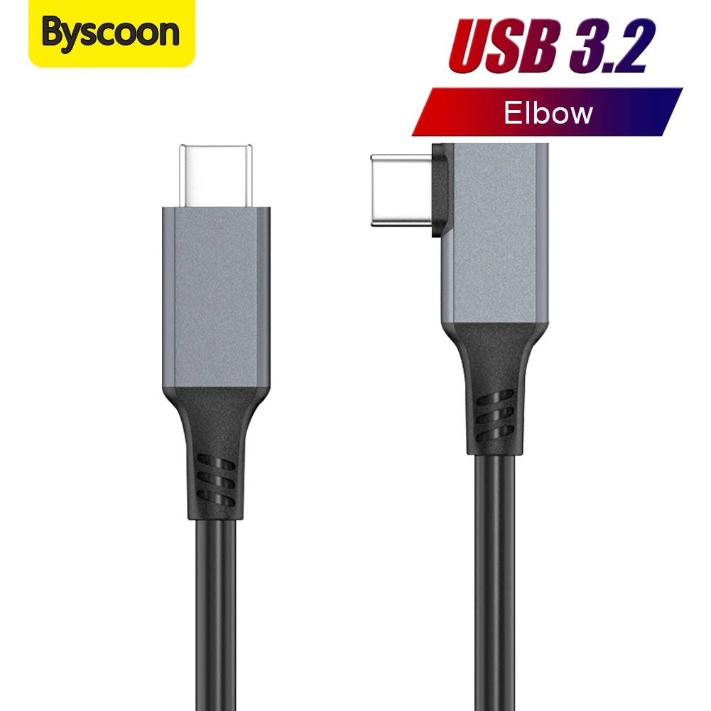 Byscoon USB3.2 USB-C Cable Oculus Quest Link Cable VR Right Angle USB C 3.2Gen1 5Gbps Speed Data Transfer PD 60W Fast Charging
Byscoon USB3.2 USB-C Cable Oculus Quest Link Cable VR Right Angle USB C 3.2Gen1 5Gbps Speed Data Transfer PD 60W Fast Charging
