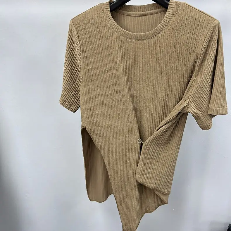 Fashionable Summer New Set Round Neck Split Short Sleeve T-shirt Loose Fit shirts shirts for women harajuku
Fashionable Summer New Set Round Neck Split Short Sleeve T-shirt Loose Fit shirts shirts for women harajuku