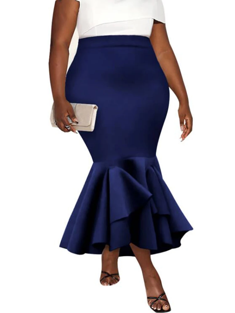 4XL Plus Size Skirts Women Zipper High Waist Ankle Length Ropa Mujer Fashion New Solid Ruffle Splice Office Lady Mermaid Skirts
4XL Plus Size Skirts Women Zipper High Waist Ankle Length Ropa Mujer Fashion New Solid Ruffle Splice Office Lady Mermaid Skirts