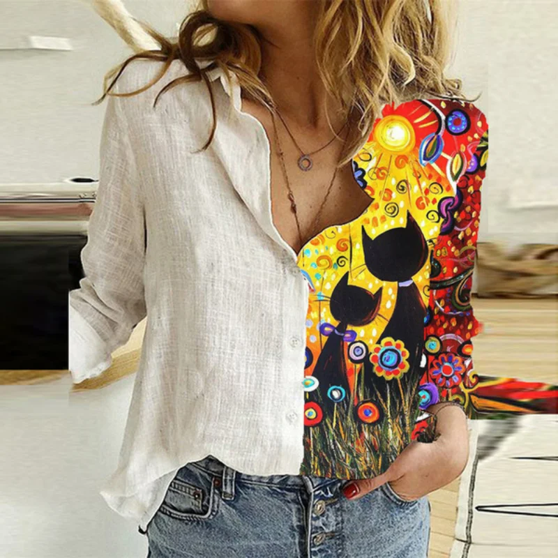 Fashion Polo Shirt Women 2023 Fashion New Graffiti Printed Long Sleeve Shirts Ladies Tops
Fashion Polo Shirt Women 2023 Fashion New Graffiti Printed Long Sleeve Shirts Ladies Tops