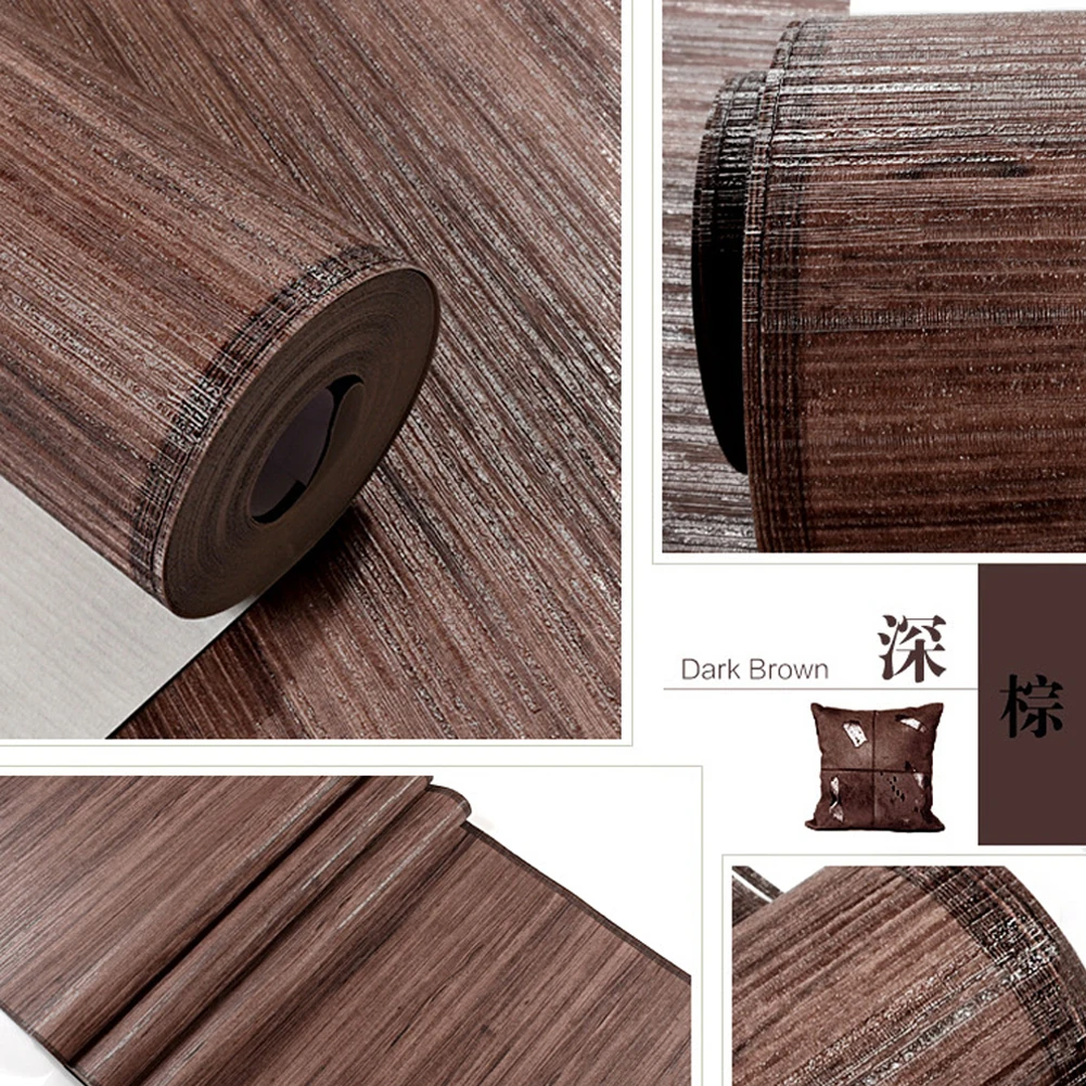 Chinese Retro Wood Grain Wallpaper Roll Imitation Straw Japanese Restaurant Living Room Bedroom Wall Paper Brown Wallcovering
Chinese Retro Wood Grain Wallpaper Roll Imitation Straw Japanese Restaurant Living Room Bedroom Wall Paper Brown Wallcovering