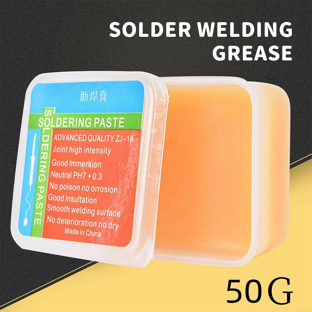 50g Soldering Flux Yellow Paste Solder Welding Rosin Grease Cream For Phone PC Circuit Flux Paste Welding Accessories
50g Soldering Flux Yellow Paste Solder Welding Rosin Grease Cream For Phone PC Circuit Flux Paste Welding Accessories