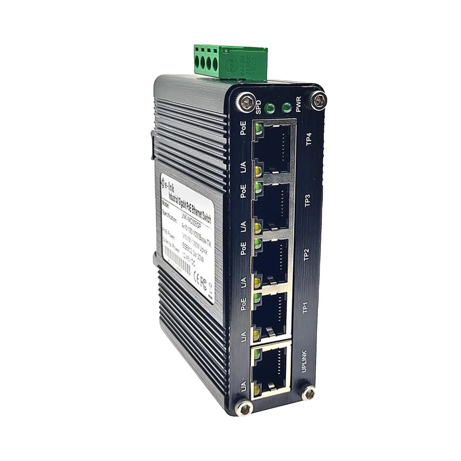PoE Switch Mini Industrial 4-Port 10/100/1000BASE-T 802.3at PoE + 1-Port 10/100/1000T Ethernet Switch
PoE Switch Mini Industrial 4-Port 10/100/1000BASE-T 802.3at PoE + 1-Port 10/100/1000T Ethernet Switch