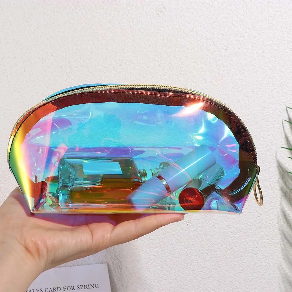 Laser Transparent Cosmetic Bag PU Colorful Portable Travel Waterproof Half Round Toiletry Pouch Casual Shopping Zipper Pouch
Laser Transparent Cosmetic Bag PU Colorful Portable Travel Waterproof Half Round Toiletry Pouch Casual Shopping Zipper Pouch