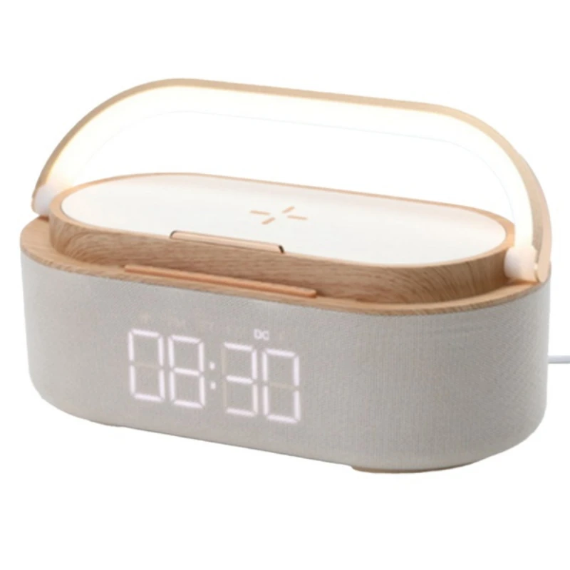 1800MAh Bluetooth Speaker Digital Alarm Clock with Wireless Charger Clock Radio Night Light Dual Speakers Home Bedside
1800MAh Bluetooth Speaker Digital Alarm Clock with Wireless Charger Clock Radio Night Light Dual Speakers Home Bedside