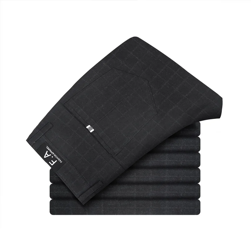 2022 New Mens Business Casual Trousers Fashion Solid Color Straight High Quality Plaid Pants Basic Slim Pencil Pants
2022 New Mens Business Casual Trousers Fashion Solid Color Straight High Quality Plaid Pants Basic Slim Pencil Pants