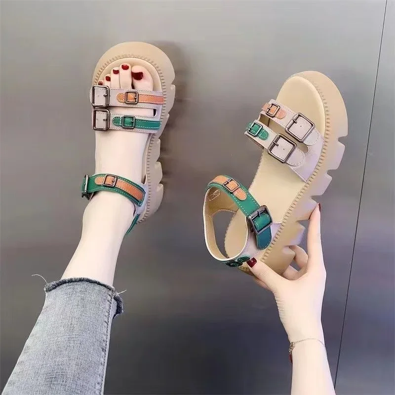 Summer Shoes for Women 2023 New Retor Open Toe Women's Platform Sandals Punk Metal Buckle Ankle Strap Ladies Casual Sandalias
Summer Shoes for Women 2023 New Retor Open Toe Women's Platform Sandals Punk Metal Buckle Ankle Strap Ladies Casual Sandalias