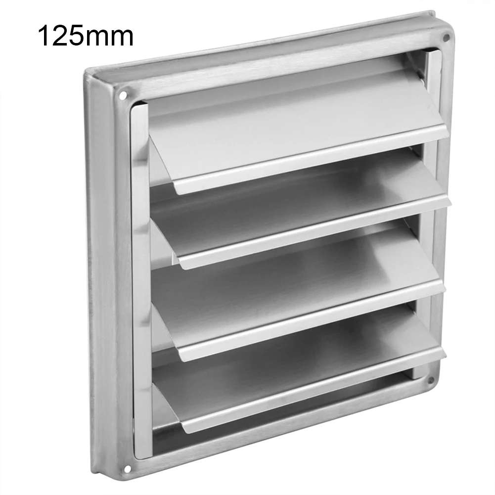 Air Vent Cover Cap Duct Grill 125/150mm Stainless Steel Square Ventilation Cover Air Outlet External Wall Rain Cap Home Decor
Air Vent Cover Cap Duct Grill 125/150mm Stainless Steel Square Ventilation Cover Air Outlet External Wall Rain Cap Home Decor