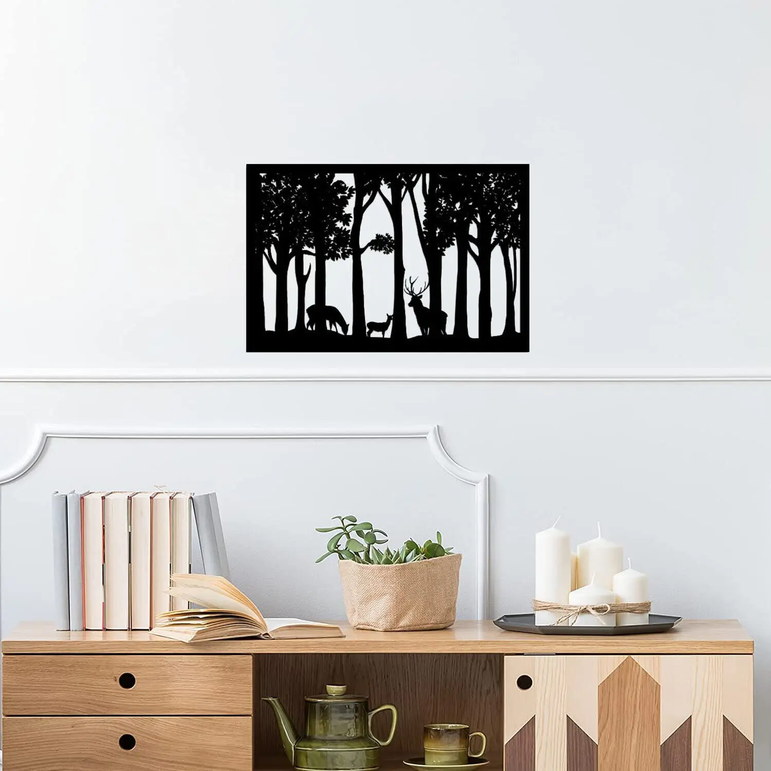 Deer and Tree Deer in Forest Metal Wall Art Decorative Wall Sculpture 14.6"x22"
Deer and Tree Deer in Forest Metal Wall Art Decorative Wall Sculpture 14.6"x22"