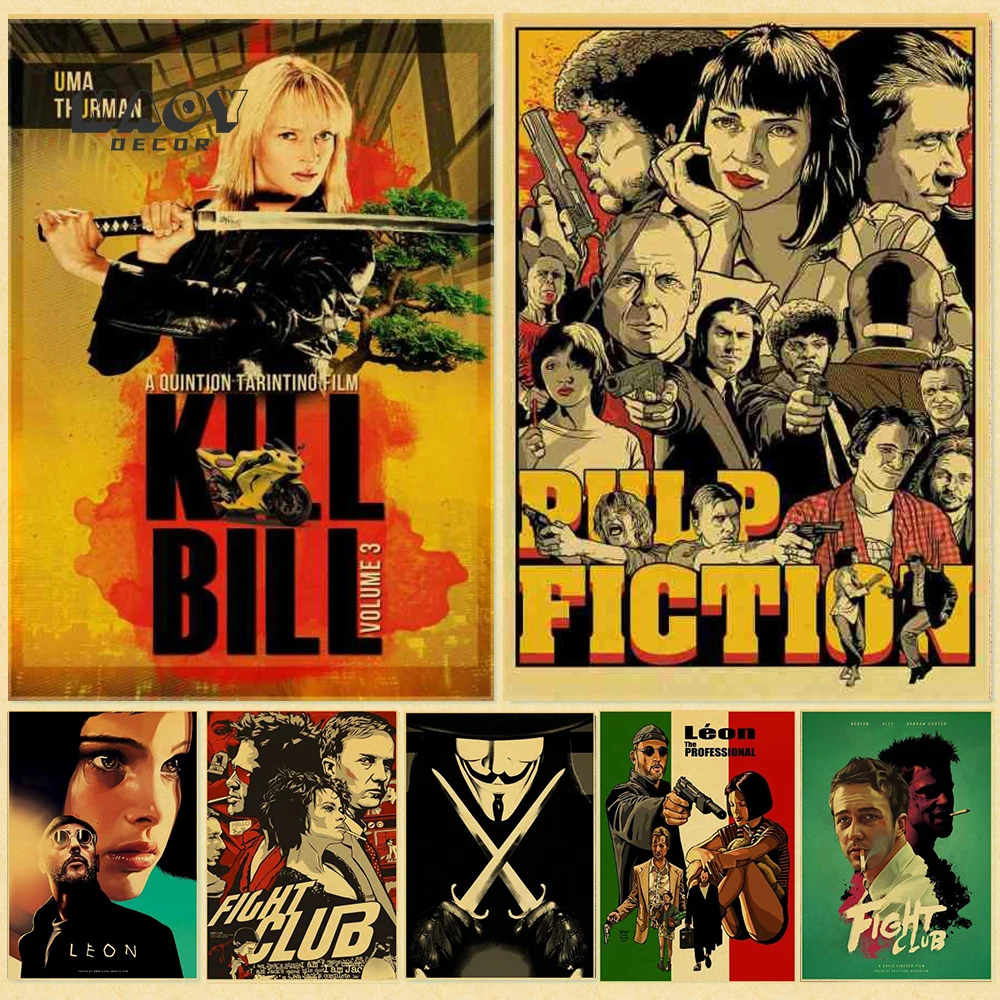 Classic Pulp Fiction Movie Kraft Paper Frame Poster Modern Wall Art Back To The Future Kill Bill Retro Room Bar Cafe Deco Mural
Classic Pulp Fiction Movie Kraft Paper Frame Poster Modern Wall Art Back To The Future Kill Bill Retro Room Bar Cafe Deco Mural