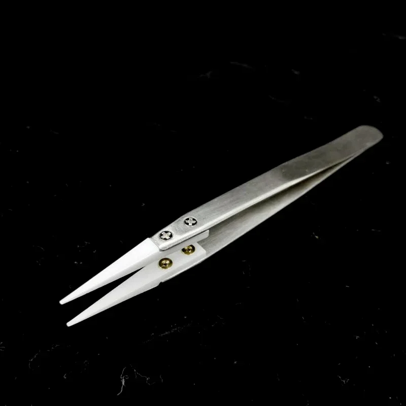 Straight Aimed Ceramic Tweezers for Electronics Soldering with Stainless Steel Handle Black Tweezers Hand Tool Precision Tweezer
Straight Aimed Ceramic Tweezers for Electronics Soldering with Stainless Steel Handle Black Tweezers Hand Tool Precision Tweezer
