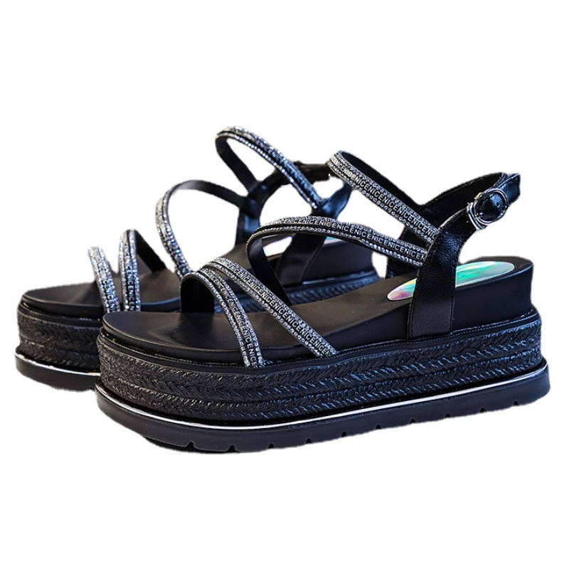 7cm Gladiator Women Platform Sandals Wedge Slippers Shoes Summer Women Rhinestone Beach Shoes Slides Zapatos Para Mujer
7cm Gladiator Women Platform Sandals Wedge Slippers Shoes Summer Women Rhinestone Beach Shoes Slides Zapatos Para Mujer