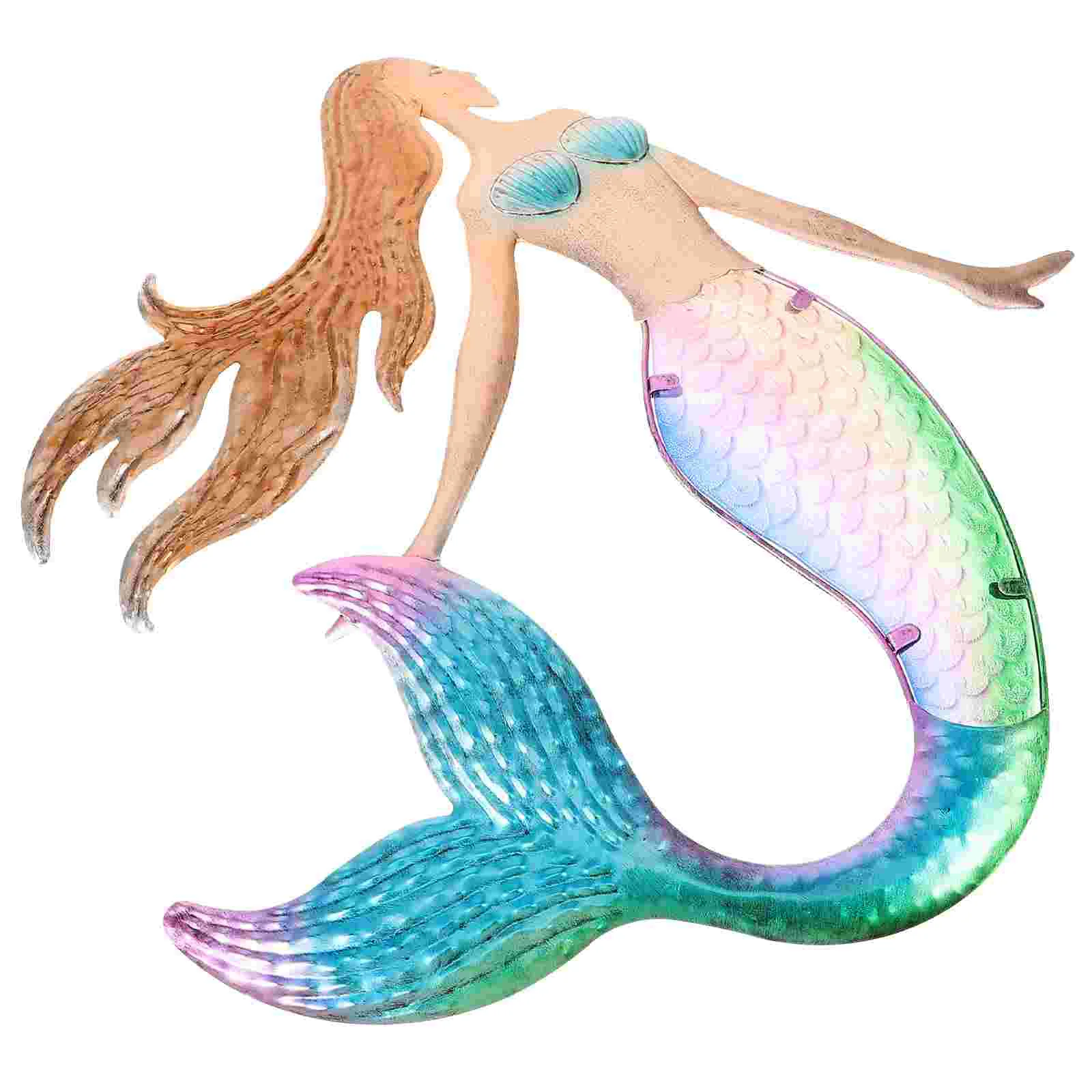Metal Mermaid Ornament Wall Decal Hanging Decor Handicraft Bathroom Outdoor Pendant Crafts
Metal Mermaid Ornament Wall Decal Hanging Decor Handicraft Bathroom Outdoor Pendant Crafts