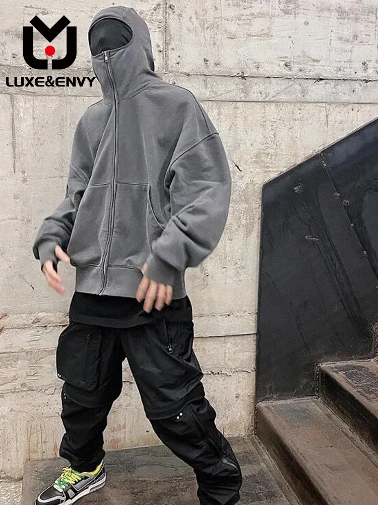 LUXE&ENVY High Street Casual Zipper Cardigan Hoodie Men Wash To Make Old Solid Coat Spring Autumn 2023 New
LUXE&ENVY High Street Casual Zipper Cardigan Hoodie Men Wash To Make Old Solid Coat Spring Autumn 2023 New