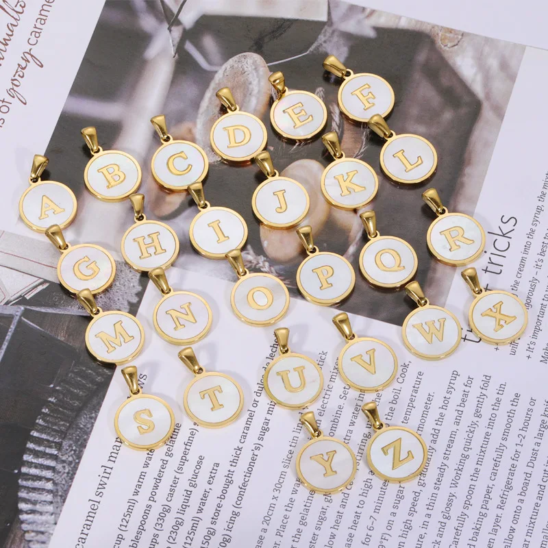 Stainless Steel A-Z Alphabet LetterCharm For Jewelry Making Gold Shell Metal Letter Charms Mirror Polished Wholesale 26pcs
Stainless Steel A-Z Alphabet LetterCharm For Jewelry Making Gold Shell Metal Letter Charms Mirror Polished Wholesale 26pcs