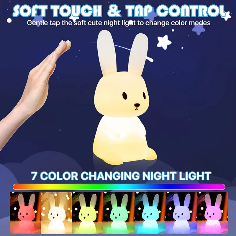 Room Cute Bunny Lamp Gifts for Nursery Girls Boys Toddler Kawaii Room Decor USB Silicone Rabbit Night Light Night Light for Kids
Room Cute Bunny Lamp Gifts for Nursery Girls Boys Toddler Kawaii Room Decor USB Silicone Rabbit Night Light Night Light for Kids