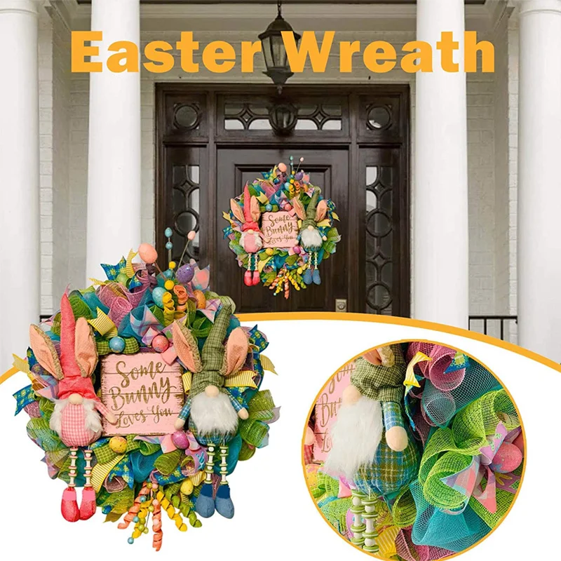 Colorful Easter Bunny Wreath Door Oranments Rabbit Garlands Wall Decorations Party Eggs Happy Easter Party Decoration For Home
Colorful Easter Bunny Wreath Door Oranments Rabbit Garlands Wall Decorations Party Eggs Happy Easter Party Decoration For Home