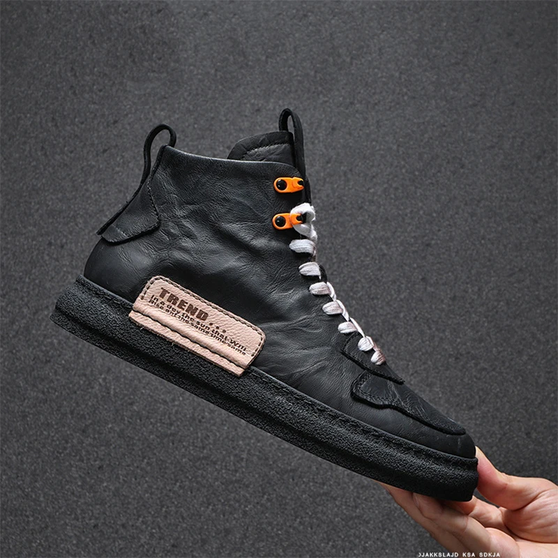 Autumn and Winter New All-match Fashion High-top PU Leather Shoes Men's Non-slip Sports Casual Shoes Plus Velvet Warm Shoes
Autumn and Winter New All-match Fashion High-top PU Leather Shoes Men's Non-slip Sports Casual Shoes Plus Velvet Warm Shoes