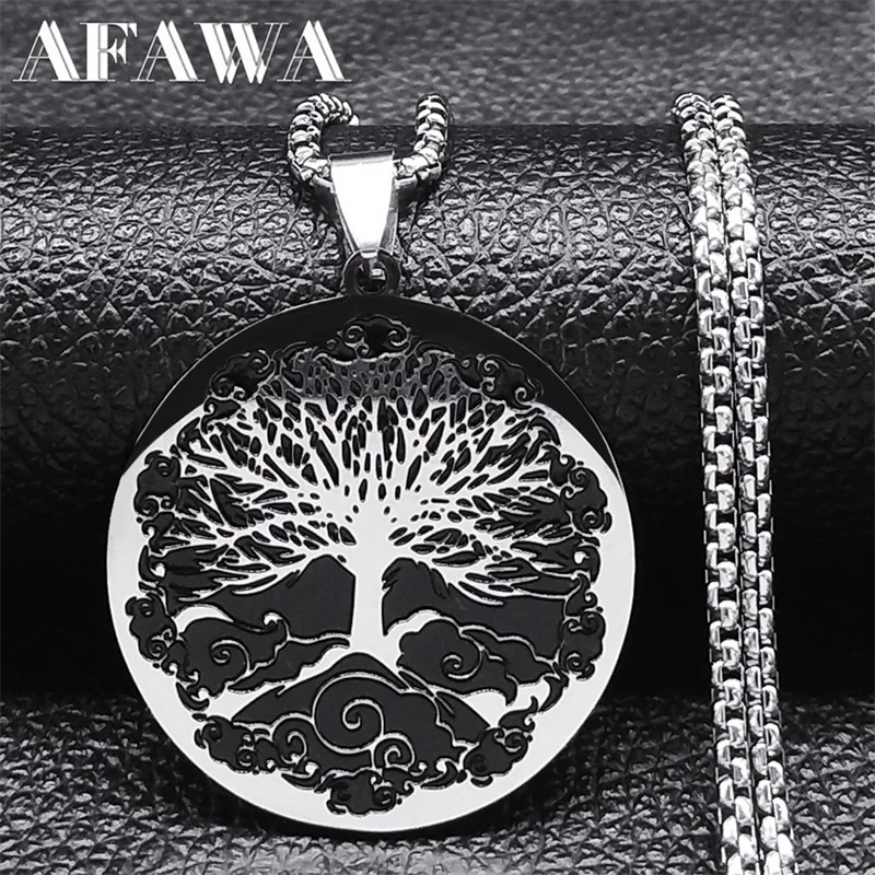 Yggdrasil Tree of Life Pendant Necklace for Women/Men Stainless Steel Yoga Symbol Sacred Tree Necklaces Jewelry Gift collier
Yggdrasil Tree of Life Pendant Necklace for Women/Men Stainless Steel Yoga Symbol Sacred Tree Necklaces Jewelry Gift collier