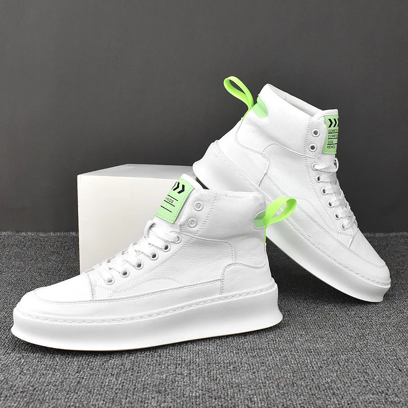 Autumn High-top Vulcanized Shoes Men's Korean Style Casual Slip-on Sneakers Lightweight Fashion Flats Zapatillas Informales 
Autumn High-top Vulcanized Shoes Men's Korean Style Casual Slip-on Sneakers Lightweight Fashion Flats Zapatillas Informales