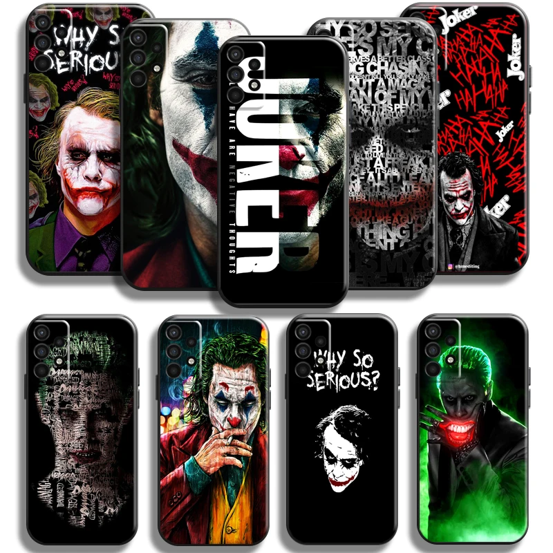 

The Joker Clown Phone Case For Samsung Galaxy A11 A12 A21 A21S A22 A30 A31 A32 A50 A51 A52 A70 A71 A72 5G Funda Liquid Silicon