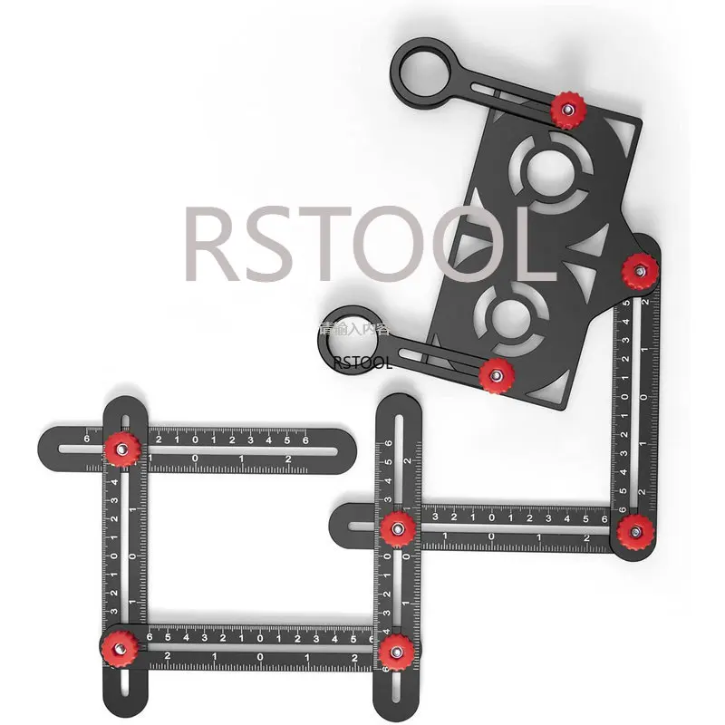 6/12 Side Multi Angle Measurement Ruler Pro 5-Holes Positioning Opening Locator Folding Metal Template Layout Angle Finder Tool
6/12 Side Multi Angle Measurement Ruler Pro 5-Holes Positioning Opening Locator Folding Metal Template Layout Angle Finder Tool