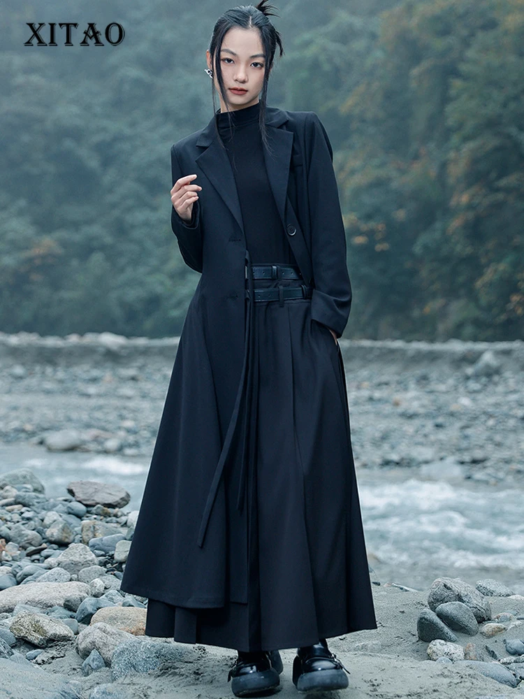 XITAO Solid Single Breasted Coats Women Personality Fashion Loose Notched Full Sleeve Coats Korea 2022 Winter New SMH1318 
XITAO Solid Single Breasted Coats Women Personality Fashion Loose Notched Full Sleeve Coats Korea 2022 Winter New SMH1318