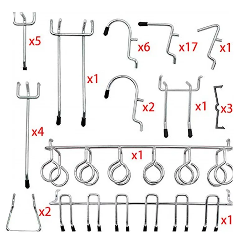 81pcs Pegboard Hooks Assortment Heavy Duty Peg Hook Organization Wall Storage Retail Display Shop Peg Hang Fits Home Hanger
81pcs Pegboard Hooks Assortment Heavy Duty Peg Hook Organization Wall Storage Retail Display Shop Peg Hang Fits Home Hanger