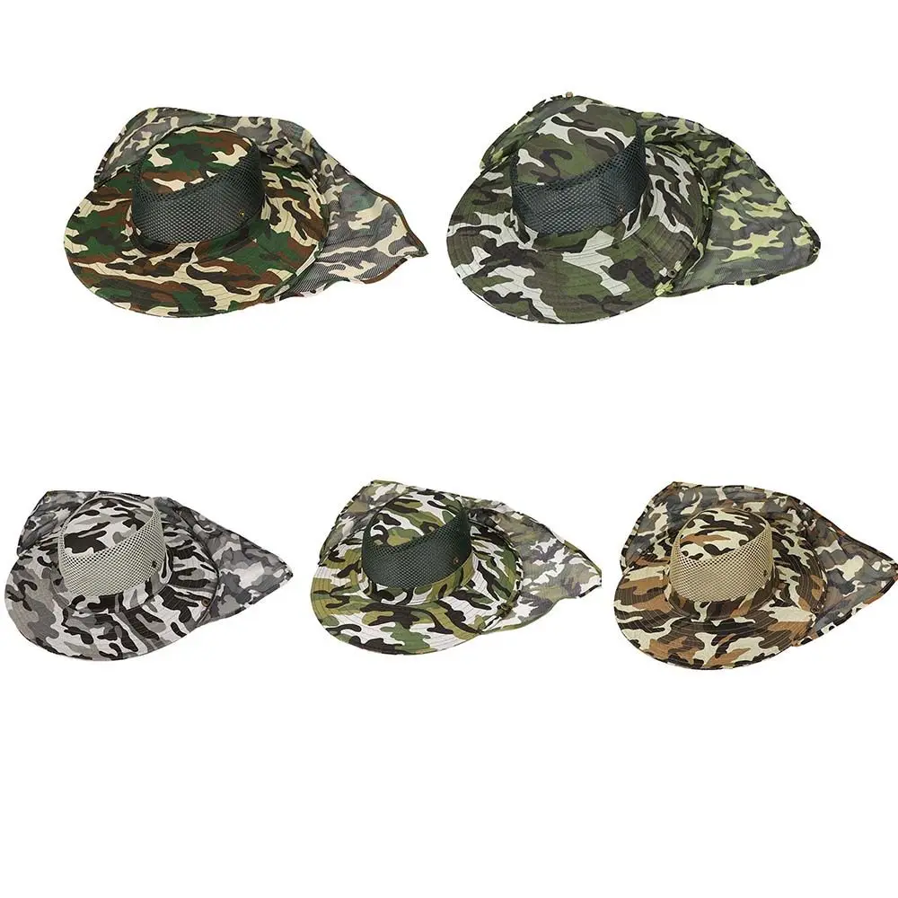 Men Breathable UV Protection Camouflage Mesh Fishing Caps Sun Hat Fishing Hiking Hats Wide Brim Cap
Men Breathable UV Protection Camouflage Mesh Fishing Caps Sun Hat Fishing Hiking Hats Wide Brim Cap
