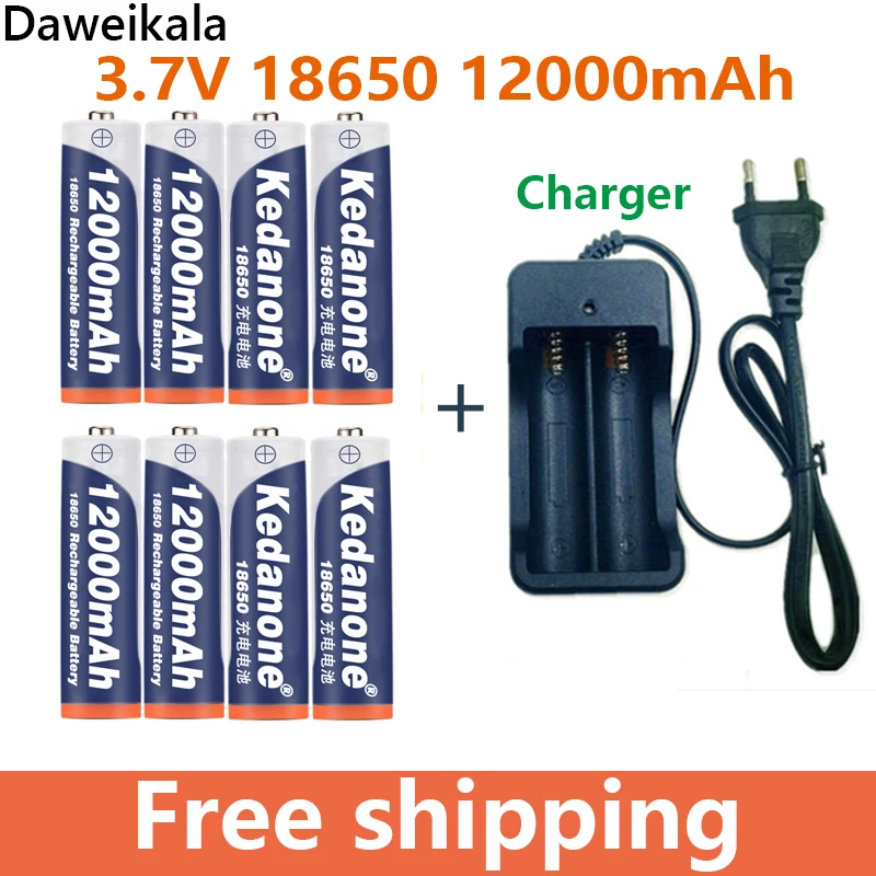 18650 Battery Rechargeable Battery 3.7V 18650 12000mAh Capacity Li-ion Rechargeable Battery For Flashlight Torch Battery+Charger
18650 Battery Rechargeable Battery 3.7V 18650 12000mAh Capacity Li-ion Rechargeable Battery For Flashlight Torch Battery+Charger