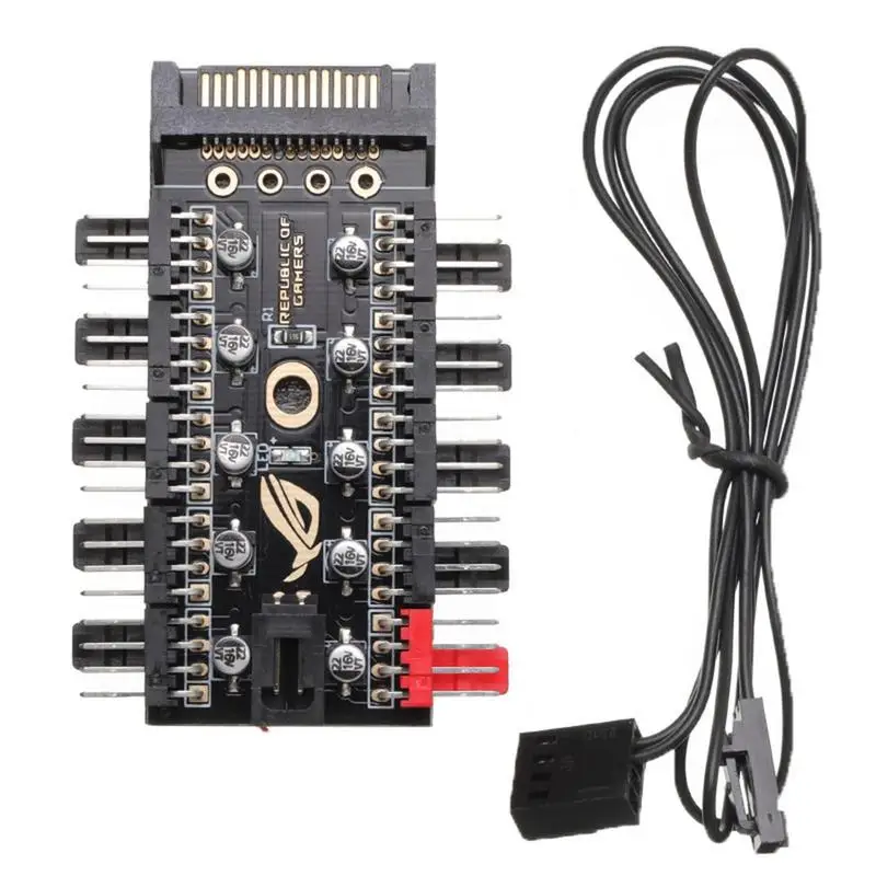 Fan Hubs Splitter 4 PIN/3PIN Fan Power Cable Hubs Splitter Adapter PC Case Internal Motherboard Fan Power Extension Cable Cord 
Fan Hubs Splitter 4 PIN/3PIN Fan Power Cable Hubs Splitter Adapter PC Case Internal Motherboard Fan Power Extension Cable Cord
