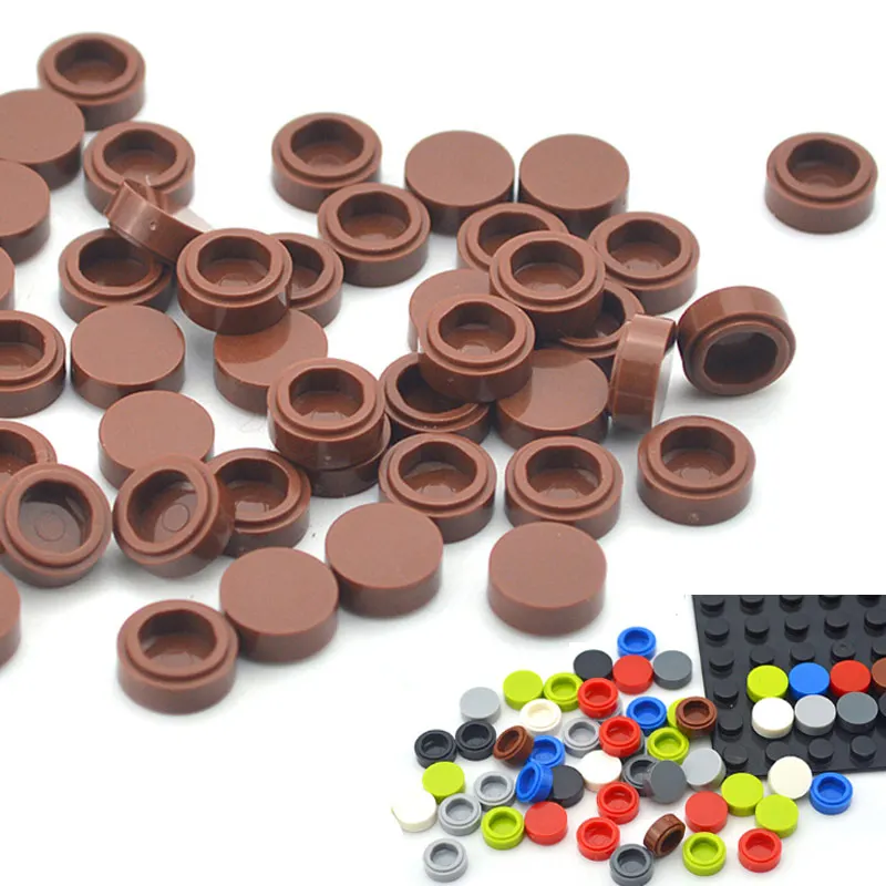 

450pcs Building Block Accessories Round 1x1 Flat Studs 98138 Building Blocks Compatible All Brand MOC Toys For Kids Creative